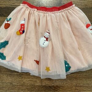 Mini Boden Festive Embroidered Skirt
